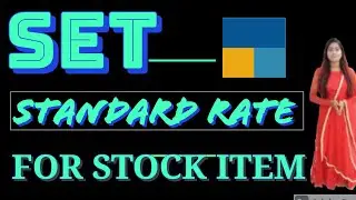 Set standard rates for stock item in Tally Prime l how to set standard rates for stock item
