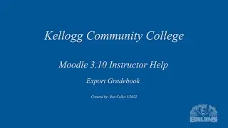 Moodle 3.10+ Export Grades
