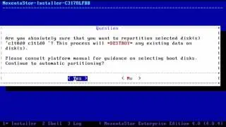 Installing NexentaStor 4 0 4 : Initial Install