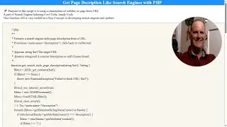 Get Page Description Like Search Engines with PHP