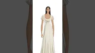 upcycling a thrifted wedding dress (here's the revised design!) ✨ Part 2 #shorts