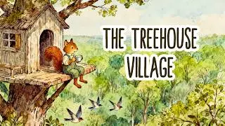 A Peaceful Day in a Treehouse Village 🌿 | Calm Storybook Folk Music & Cozy Cottagecore Animation