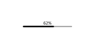 Progress bar loading animation vedio with percentage from 0 to 100%