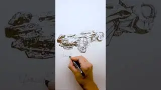 Рисуем машину Бэтмена (drawing the batman's car)#shorts