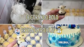 VLOG: DECORANDO BOLO FROZEN E FINALIZANDO O BRIGADEIRO DO OLAF BONECO DE NEVE 💖⛄️| Letícia Borgheti