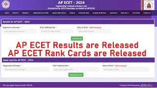 AP ECET 2024 Results are Released | 