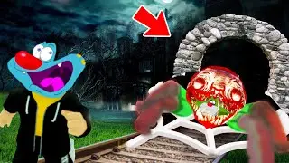 OGGY ESCAPES THE LEGEND MOSTER SPIDER IN ROBLOX