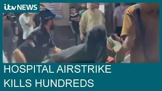 Hundreds dead after airstrike hits Gaza hospital, health ministry says | ITV News