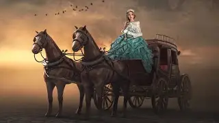 Queen's Sunset Riding Photo Manupulation Photoshop Tutorial