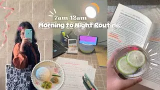 Morning to night routine🎀*Aesthetic* vlog Bangladeshi🇧🇩7AM- 12AM study vlog📚Learning language✨