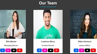 Create a Responsive Our Team Section using HTML and CSS