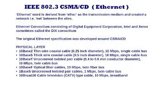 IEEE 802.3 CSMA/CD Ethernet - Introduction