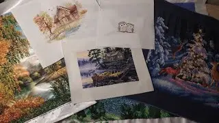 №132. Мой рулон вышитых и неоформленных работ