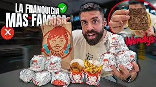 COMIENDO en la FRANQUICIA MÁS FAMOSA de HAMBURGUESAS WENDY'S en EEUU
