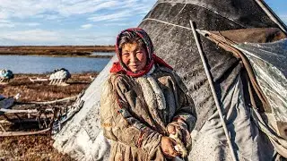The Nenets choum inside.Traveling with deer.Expelling evil spirits.Assembling the choum in 30 minute