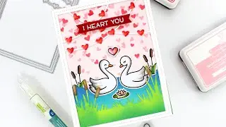Valentine scene card with Mindy