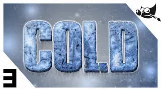 GIMP 2.10 Efectos de texto  ▶▶  3. Letras de hielo 💧💧