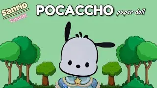 [Paperdiy] DIY Sanrio Pochacco Paper Doll ⁉️Pochacco ear is torn 😭😭😭‼️ Paper Play 🔊ASMR