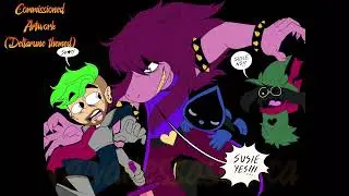 Commission artwork from February (Deltarune themed) Read desc. (general audiences)