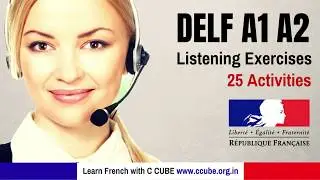 DELF A1 A2 Listening 25 Activities Practice online - French Listening Practice for Beginners