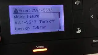 HP LaserJet MFP M436n display error code A1-5513 checked part 02 Checking Motor Failure message