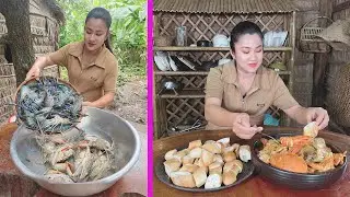 Delicious seafood curry cooking - Cooking with Sreypov