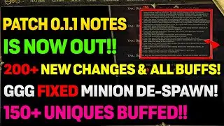 Patch 0.1.1 NOTES IS OUT!! 150+ Unique Items BUFFED!! | Minion De-spawn FIXED!
