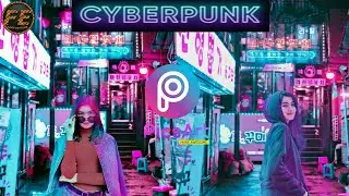 Cara edit foto efek dual tone || cyberpunk effect  || PicsArt Tutorial