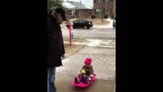Morgan sledding 2015