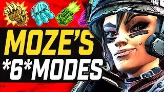 Borderlands 3 | MOZE's 6 Gun Modes! - All Skills & Augment Variations Gameplay