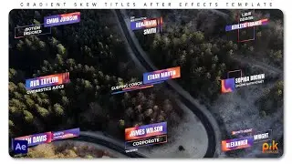 Gradient Skew Titles - After Effects Templates | Free Download | Pik Templates