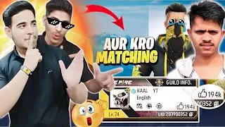 First Time V Badge Youtuber In My Opponent 🤫😱|| Match Making With Big YouTubers😳😱#freefire #kallyt