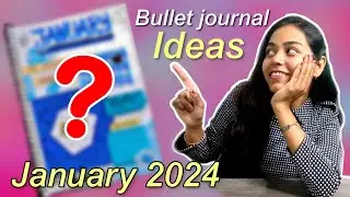 Bullet Journal Ideas ~ Bullet journal 2024 January 💙Blue Themed Scrapbook Style.
