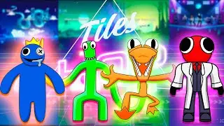 Tiles Hop || Rainbow Friends || Blue VS Green VS Orange VS Red