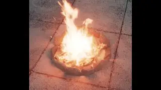 Fire Pit on live action footage
