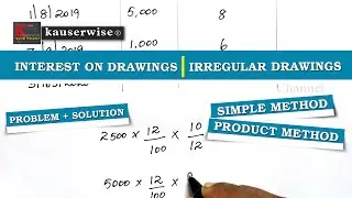 Calculation of Interest on Drawings | Simple and Product Method in Partnership Accounting Class 12