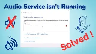 How to Fix Audio Service Is Not Running Error? #howto