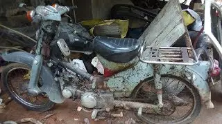 Old Honda Japan Motorcycle Starting Up After 10 Years | Old Motorcycle restoration Part 1