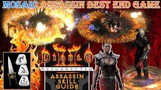 Mosaic Assassin Best Build End-Game in Diablo 2 Resurrected(Uber/Farming/Cow Level/Diablo Clone)