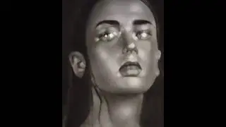 Amazing Drawing - Gorgeous Alina 🖤-  wait for it 🔥 #shorts #art