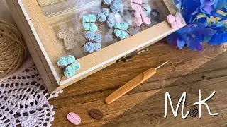 Вяжем СУПЕР крошку бабочку крючком за пару минут! How to crochet a little butterfly