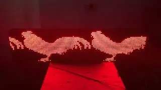 RED COLOR P10 OUTDOOR DISPLAY 12" X 50" PROGRAMMABLE
