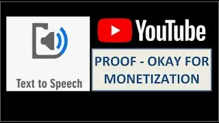 Text to Speech TTS and Monetization on YouTube