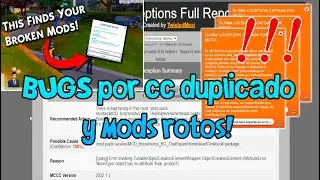 Cómo controlo mi CC duplicado y mods rotos para evitar bugs! Los sims 4 Mod Better Exceptions