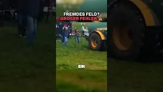 So endet es, wenn man auf ein fremdes Feld fährt!