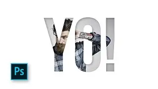 How to insert a photo into the text - awesome text effects photoshop tutorials
