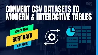 Turn a CSV into a Beautiful Modern HTML Table with Just a Text Editor (No Installs Needed!)