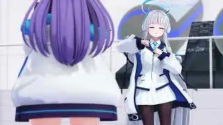 Blue Archvie : Ushio Noa & Hayase Yuuka ~ shikanoko nokonoko koshitantan [MMD]