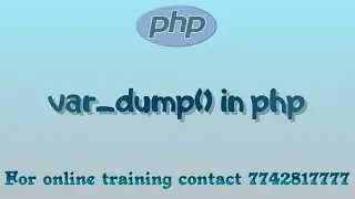var dump function in php in hindi