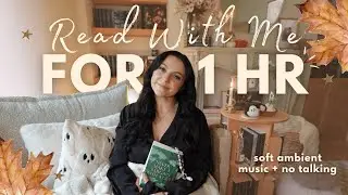 read with me for 1 hour (autumn vibes)🕯️🍂⏰✨body doubling, no talking, ambient music, no mid-roll ads